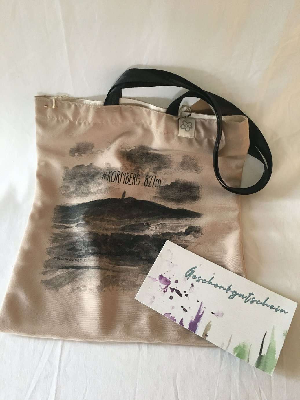Kornberg-Shopper (optional mit Firmenlogo) mit Wohlfühl-Café-Gutschein