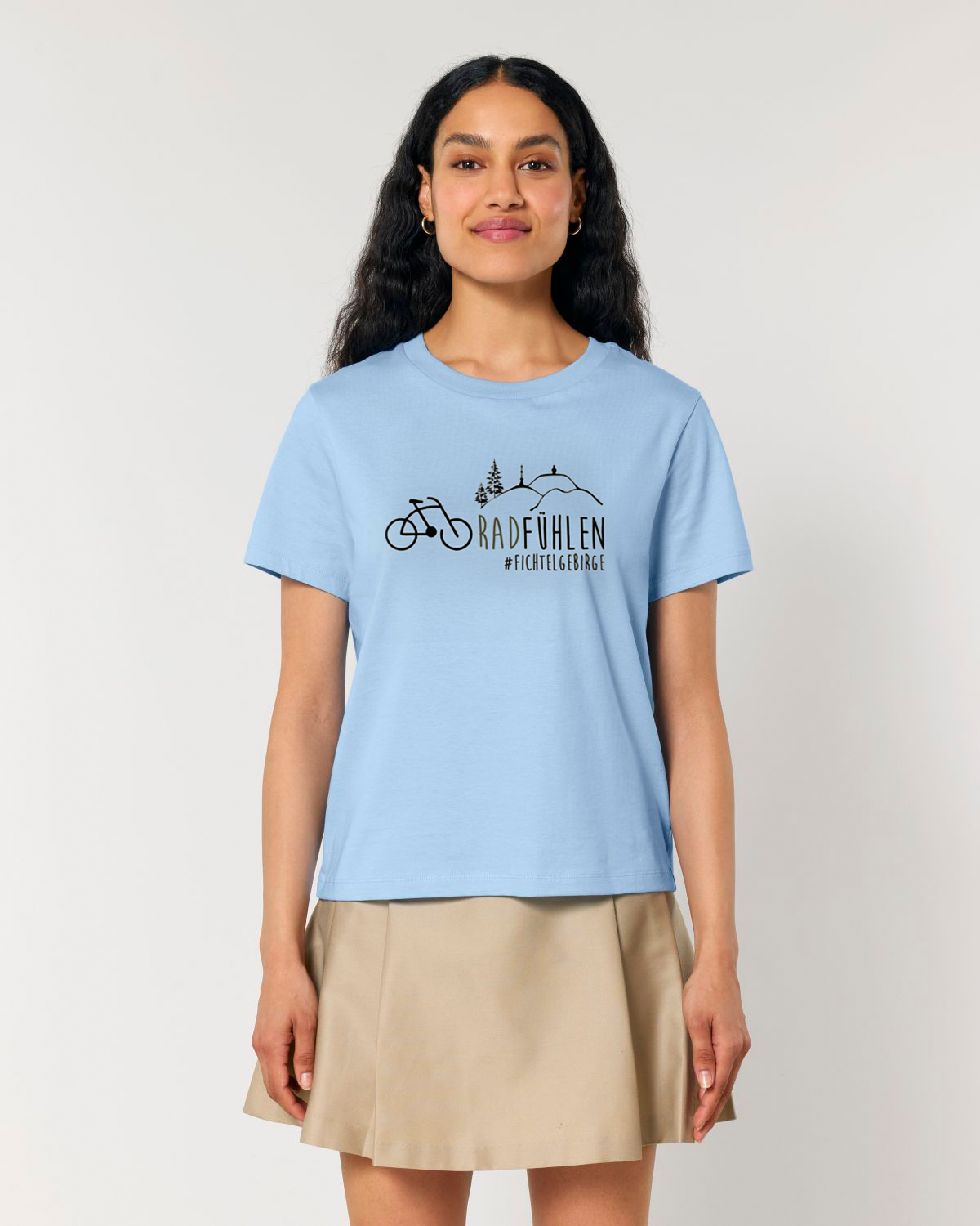 "Radfühlen - Fichtelsachen" - ICONIC BIO T-SHIRT, LADIES